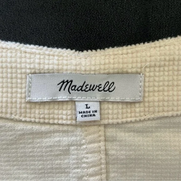 Madewell Cream Buttoned Long Sleeve Blouse - Picture 5 of 6